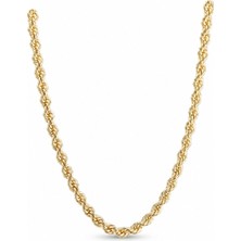 Serelya cm Burgu Model Gold Renk Pirinç 60 cm Kadın Kolye