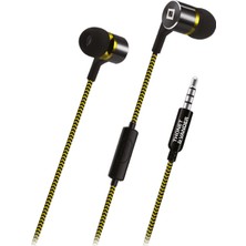 Thonet & Vander Klein Kablolu Kulak Içi Kulaklık Alüminyum Gövde Altın Siyah 3.5 mm Jak Girişi 1.2m