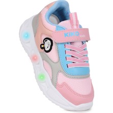 Kiko Kids Pean Işıklı Cırtlı Kız Çocuk Spor Ayakkabı