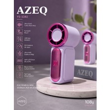Azeq YS-2282 Turbo Mini Fan 100 Kademeli Güçlü 5 W USB Şarjlı Soğutucu El Fanı