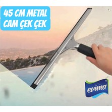 Evima Metal 45 cm Profesyonel Cam Temizleme Çekpası Çek Çek