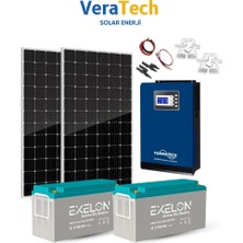 Tsm Veratech Karavan Solar Enerji Paketi – 2X390W Güneş Paneli, 3kva Mppt Inverter, 2X150AH Jel Akü