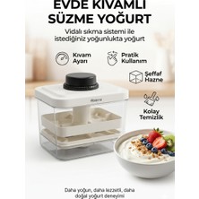 4Berry Süzme Yoğurt Yapma Aparatı – D999-B Yoğurt Süzgeci, Kapaklı Yoğurt Süzme Kabı