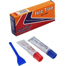Yapıştırıcısı 18 gr Ikiz Tüp 1 Adet Metal Yapıştırıcı Çift Karışımlı Demir Çelik Yapıştırıcısı Kuvvetli ve Dayanıklı Ikiz Epoksi Yapıştırıcısı