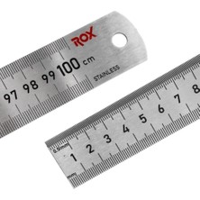 Rox 0201 Çift Taraflı Çelik Cetvel 1000 mm – Hassas Ölçüm Aracı