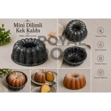 royalgross Chef Serisi Döküm Mini Siyah Dilimli Kek Kalıbı 1 Adet Granit Yapışmaz Fırın Kalıbı