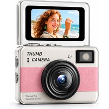 Beemen 48MP 4K Mini Dijital Fotoğraf Makinesi | 2.4'' Döner Selfie Ekranı | Otomatik Odaklama | LED Flaş | Şarj Edilebilir | Çocuk ve Başlangıç Seviyesi Kamera