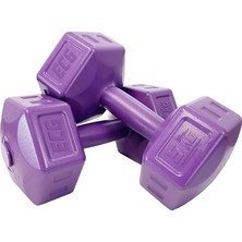 5 kg Dambıl Seti 5 kg x 2 Adet Toplam 10 kg Ağırlık Seti Mor