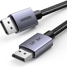 8k Displayport Kablosu 1.4 8k 60Hz 4K 240Hz, Vesa Sertifikalı, Pc, Hdtv, Monitör, Grafik Kartı Için Hdr, Freesync, G-Sync, Dsc 1.2, Hdcp 2.2 ile Uyumlu Alüminyum Dp Kablosu 32,4 Gbps (3m)