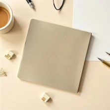 Larskas Noktalı Not Defteri, Pu Deri Kapaklı, 16,5X16,5 cm Boyutunda