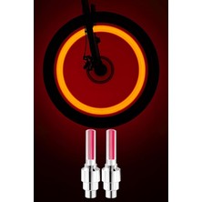 Hareket Sensörlü Bisiklet Teker Işığı LED Araba Motor Tekerlek Lambası Sibop Kapağı Kırmızı 3972