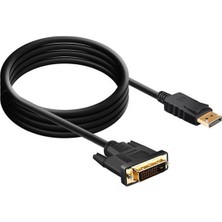 Wozlo Displayport 1.8m DVI Kablo 24+1 DVI Bağlantı Tipi Siyah Yüksek Hız Destekli Dayanıklı Tasarım