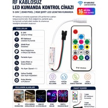 Brk Lighting 358 Modlu Pixel LED Kumandası 14 Tuşlu Uzaktan Algılamalı Pixel LED Kumanda ve Modül 5-24V