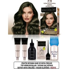 Sea Color Set Saç Boyası 7.11 Yoğun Küllü Kumral 2 Li +Pratik Boya Kabı