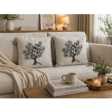 Livera Home Modern Punch Işlemeli 2'li Kırlent Kılıfı 43X43 Dekoratif
