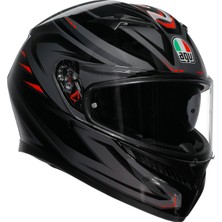 Agv K3 Syth Black Red Kapalı Kask
