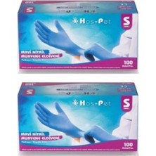 Has-Pet Nitril Mavi Eldiven Small 100'LÜ*2'Lİ Paket