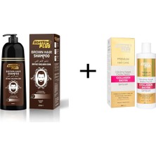 Revox Beyaz Saçlar Için Koyu Kestane Şampuan + Anti-Haır Loss Extra Volume Collagen Bıotın Şampuan 400 ml