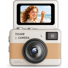 Beemen 48MP 4K Mini Dijital Fotoğraf Makinesi | 2.4'' Döner Selfie Ekranı | Otomatik Odaklama | LED Flaş | Şarj Edilebilir | Çocuk ve Başlangıç Seviyesi Kamera