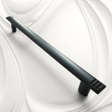 Reis Kulp Nergiz Model (160MM) %100 Metal Mat Siyah Ev-Ofis Mobilya Dolap Çekmece Kulpu