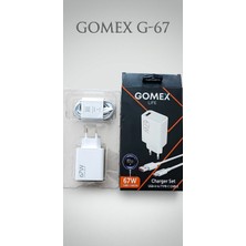 Gomex Life G-67 67W Turbo Hızlı Şarj Seti Usb-A To Type-C Kablolu Süper Hızlı Şarj Adaptörü
