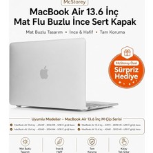 MacBook Air 13.6 Inç Kılıf A2681 A3113 A3240 A3449 M2 M3 M4 M5 Uyumlu Mat Buzlu Şeffaf Sert Kapak Ince Hard Case Şeffaf