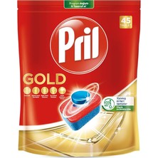 Gold Yanmış Kirler Için 45 Tablet Bulaşık Makinesi Deterjanı Tableti 1 x 45 Tablet , Gold 45 Tablet