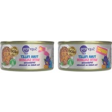 Larskas Tiftiklenmiş Ton Balıklı ve Somonlu Konserve Kedi Maması 70 gr (2 Paket)