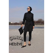 Gavlia Nua Tesettür Mayo.tunik Tayt Bone 3'lü Set Çanta Hediye