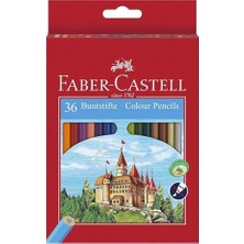 Larskas Faber Castell 36 Lı Kuru Boya Kalemi Karton Kutu 1 Paket 36 Renk Faber Kuruboya Tam Boy Renkli Kalem