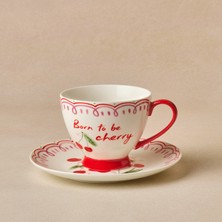 Karaca Cherry Time Çizgili Çay Fincan Takımı 220 ml