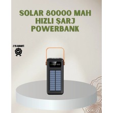 AKM Powerbank Solar Fenerli Çoklu Kablolu Taşınabilir Şarj Aleti
