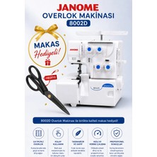 dm dikişmarket JANOME Ev Tipi 8002D Overlok Makinası