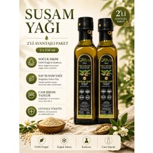 Oiliva Soğuk Sıkım Susam Yağı 2 x 250 ml Cam Şişe %100 Saf Doğal Katkısız