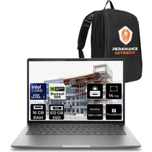 Hp Zbook 8 G1I Core Ultra 7 255H Rtx 500 Ada 4gb 16GB Ram 512GB SSD 14" Fhd+ Freedos A3ZW7ETPN307 Iş Istasyonu + Per4 Çanta