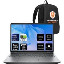 Hp Zbook Fury G1I Core Ultra 7 265HX Rtx Pro 3000 Blackwell 12GB 16GB Ram 1tb SSD 16" Fhd+ Freedos 5F9Q8ESPN311 Iş Istasyonu + Per4 Çanta