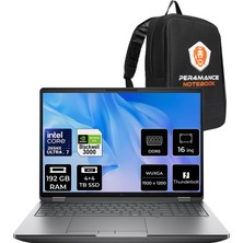 Hp Zbook Fury G1I Core Ultra 7 265HX Rtx Pro 3000 Blackwell 12GB 192GB Ram 4tb + 4tb SSD 16" Fhd+ Freedos 5F9Q8ESPN394 Iş Istasyonu + Per4 Çanta