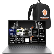 Hp Zbook x G1I Core Ultra 7 255H Rtx Pro 500 Blackwell 6gb 24GB Ram 256GB SSD 16" Fhd+ WIN11 Pro B30HMESPN411 Iş Istasyonu + Per4 Çanta