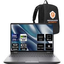 Hp Zbook Fury G1I Core Ultra 7 265HX Rtx Pro 4000 Blackwell 16GB 80GB Ram 256GB SSD 16" Fhd+ Freedos C65H8ESPN357 Iş Istasyonu + Per4 Çanta