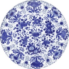 Caspari Delft Desenli Kesme Altlık - Mav 1 Adet