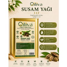 Oiliva Soğuk Sıkım Susam Yağı 3 Litre Teneke %100 Saf Doğal Katkısız Avantajlı Ekonomik Boy