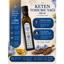 Oiliva Soğuk Sıkım Keten Tohumu Yağı 250 ml Cam Şişe %100 Saf Doğal Katkısız