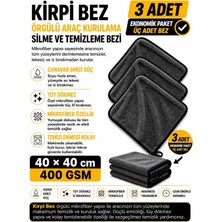 HRPAK 40X40 cm 3 Adet Kirpi Bez Profesyonel Oto Kurulama Bezi Bükümlü Iplik Ultra Kalın Doku