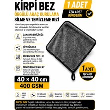 HRPAK 40X40 cm 1 Adet Kirpi Bez Profesyonel Oto Kurulama Bezi Bükümlü Iplik Ultra Kalın Doku