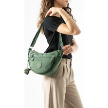 571 Collections Çanta Ultra Hafif, Çok Cepli, Yarım Ay (Crescent) Çapraz Askılı Kol, Omuz Çantası Yeşil Model: 571-7L