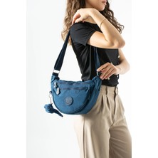 571 Collections Çanta Ultra Hafif, Çok Cepli, Yarım Ay (Crescent) Çapraz Askılı Kol, Omuz Çantası Lacivert Model: 571-7L