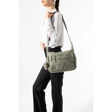 571 Collections Çanta Çapraz Askılı Ultra Hafif Çok Cepli Omuz Çantası Vizon (Model: 571-6L) 