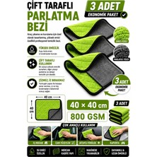 HRPAK 40X40 cm 3 Adet Çift Taraflı Parlatma ve Kurulama Bezi