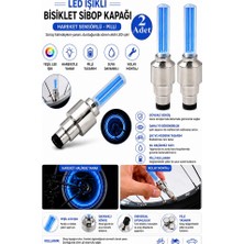 ArtMaster Mavi Işıklı Sibop Kapağı 2 Li 1 Paket Fotosel Haraket Sensörlü LED Işık Bisiklet Araba Motor Tekerlek Lastik