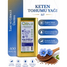 Oiliva Soğuk Sıkım Keten Tohumu Yağı 1 Litre Teneke %100 Saf Doğal Katkısız